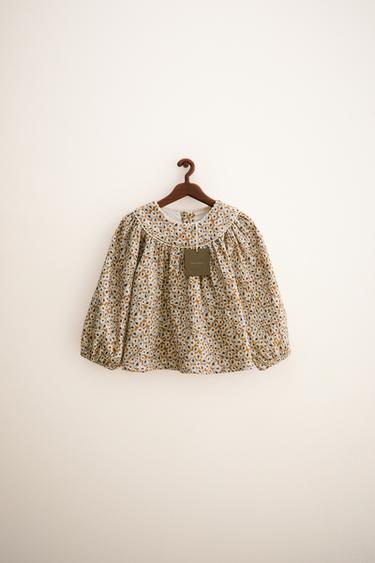 ZARA TIMELESS - FLORAL PRINT BLOUSE - Mustard by Zara - Image 0