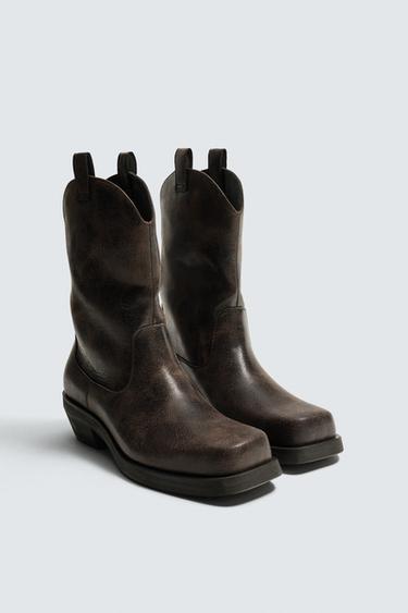 COWBOY BOOTS - Brown by Zara