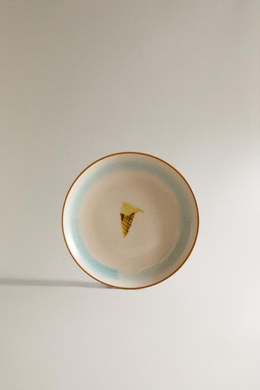 STONEWARE ICE CREAM DESSERT PLATE - Lime by Zara - Image 0