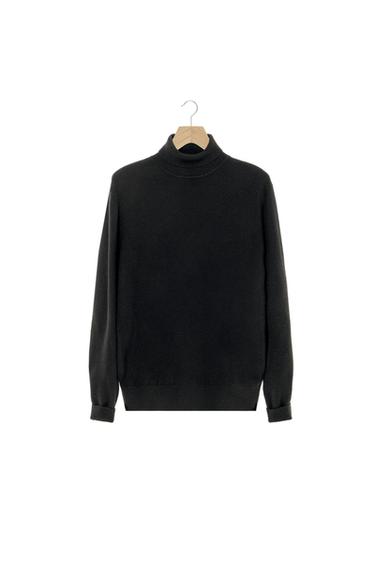 CASHMERE TURTLENECK JUMPER - Black by Zara
