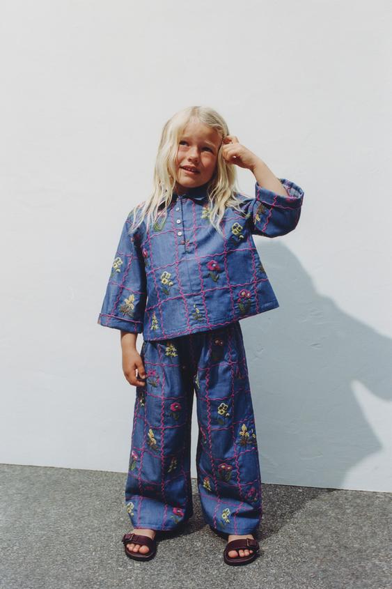 EMBROIDERED SHIRT - Indigo by Zara - Image 0