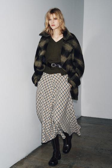 100% WOOL OVERSIZE JUMPER - Hunter green by Zara