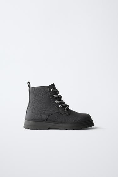 LACE-UP BOOTS - Black by Zara