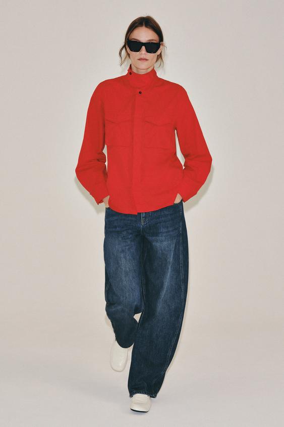 ZW COLLECTION POCKET SHIRT - Intense red by Zara - Image 0