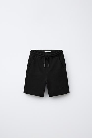 COMFORT PLUSH BERMUDA SHORTS - Black by Zara