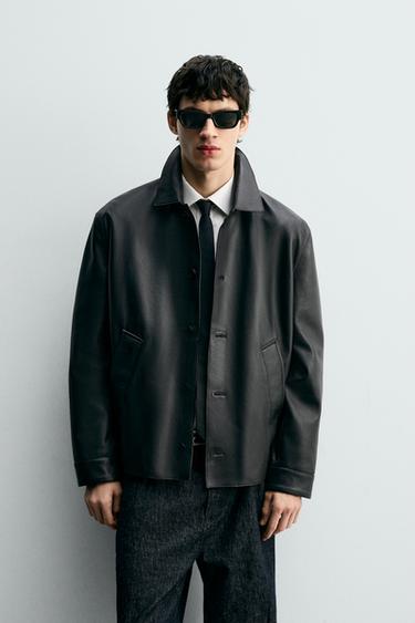 LEATHER JACKET - Black by Zara