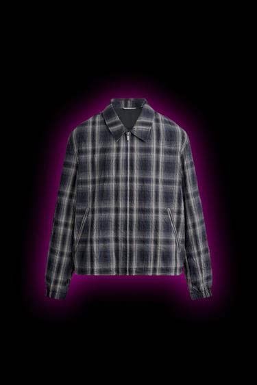 RELAXED FIT CHECK JACKET - Blue by Zara
