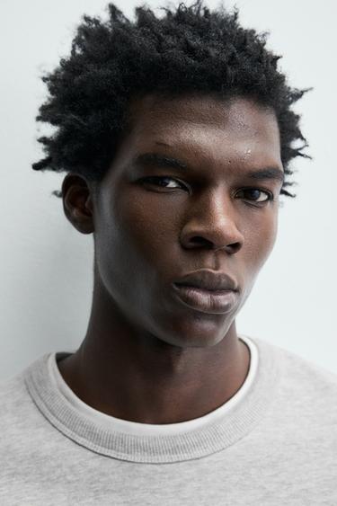 BASIC CREW NECK SWEATSHIRT - Grey marl by Zara