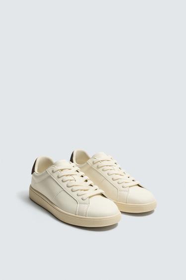 TRAINERS WITH HEEL DETAIL - White by Zara