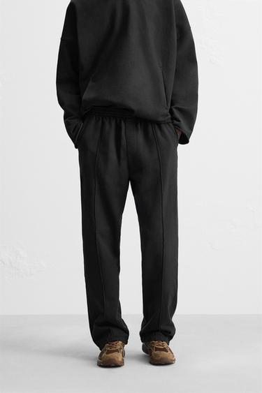 JOGGER TROUSERS WITH SEAM DETAIL - Anthracite grey by Zara