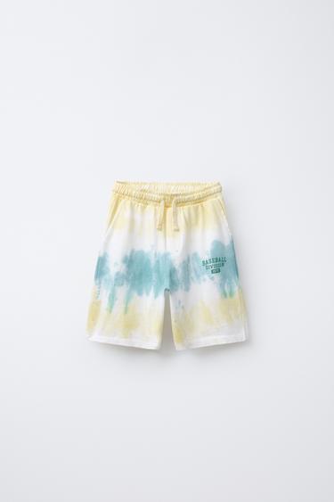 TIE-DYE JOGGING BERMUDA SHORTS - Multicoloured by Zara - Image 0