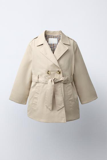 PADDED TRENCH COAT WITH CHECK LINING - Beige by Zara