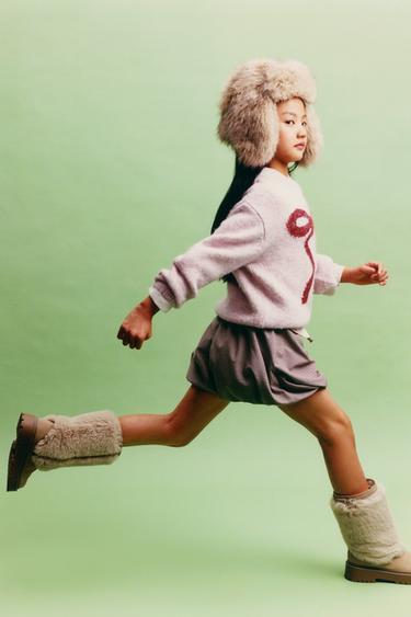 SHEEPSKIN HIGH-LEG BOOTS - Beige by Zara