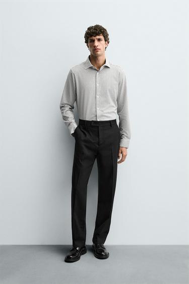 REGULAR FIT SHIRT - Navy / White by Zara