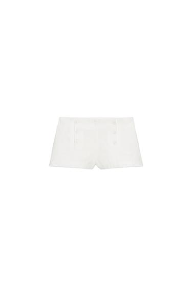 RAMIE BUTTON SHORTS - White by Zara