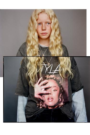 FADED-EFFECT TYLA © T-SHIRT - Anthracite grey by Zara