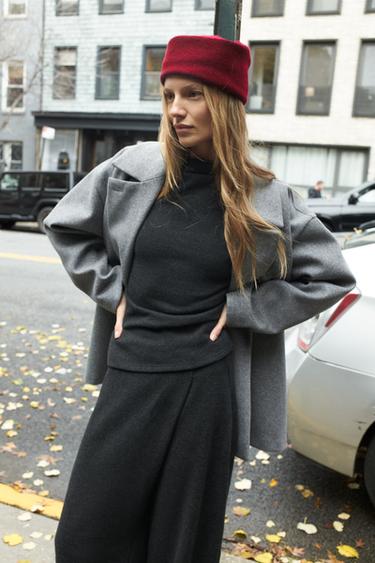 SOFT DOUBLE-BREASTED COAT - Anthracite grey by Zara