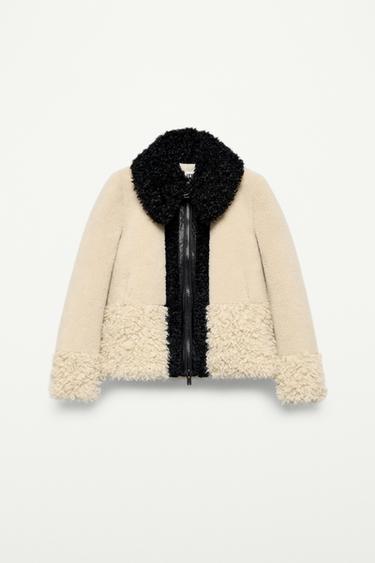 FAUX FUR PATCHWORK JACKET - THE ITEM ZARA WOMAN - Black / White by Zara
