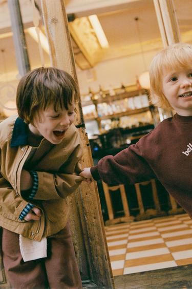 JACKET WITH CONTRAST COLLAR - camel by Zara