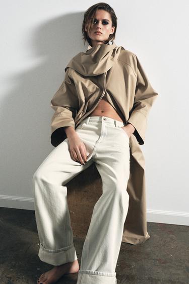 ZW COLLECTION BAGGY MID-WAIST JEANS - Light blue by Zara