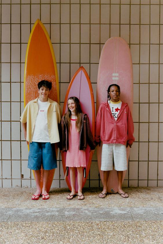 PUKAS SURF KNIT DRESS - White / Red by Zara - Image 0