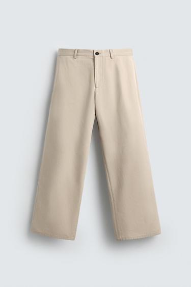 STRAIGHT FIT TROUSERS LIMITED EDITION - Oyster-white by Zara