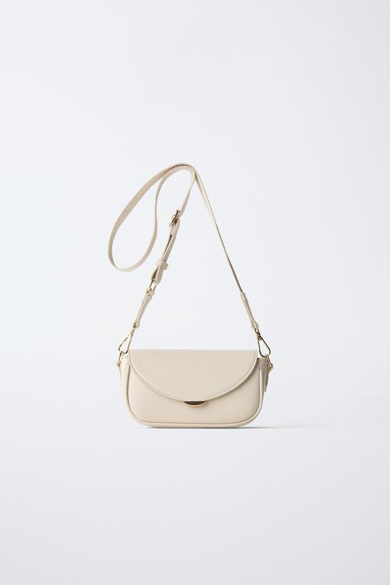 FLAP CROSSBODY BAG - Ecru White by Zara - Image 0
