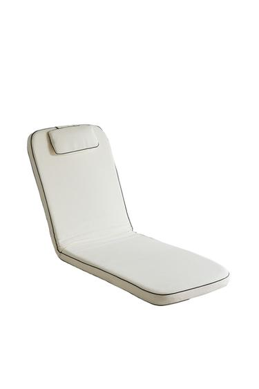 RECLINING BEACH GROUND LOUNGER - Ecru by Zara