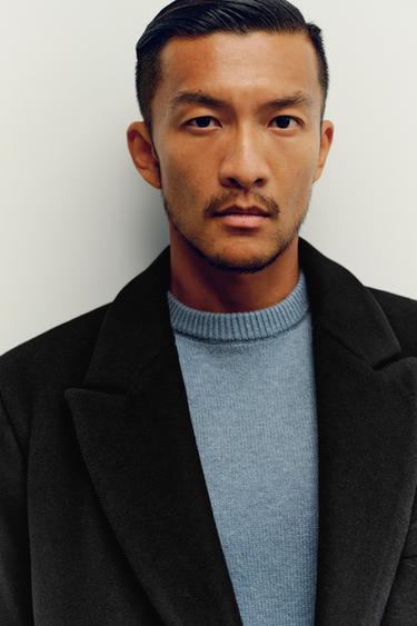 MANTECO WOOL BLEND DOUBLE-BREASTED COAT - Black by Zara