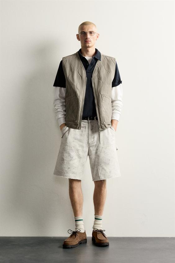 RELAXED FIT CARPENTER BERMUDA SHORTS - Printed by Zara - Image 0
