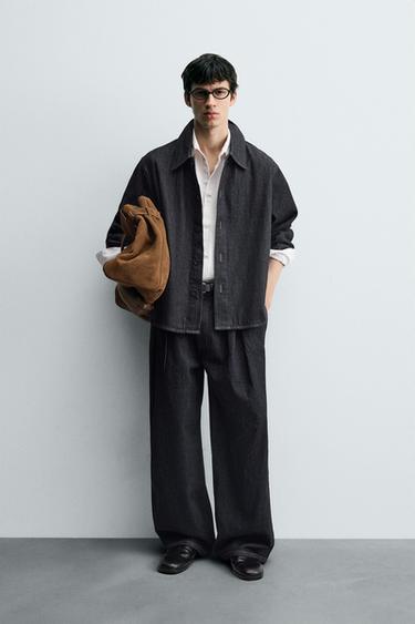 RELAXED FIT DENIM OVERSHIRT - Blue by Zara - Image 0