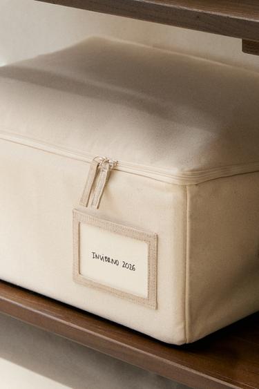 MEDIUM WARDROBE ORGANISER BOX - Ecru by Zara