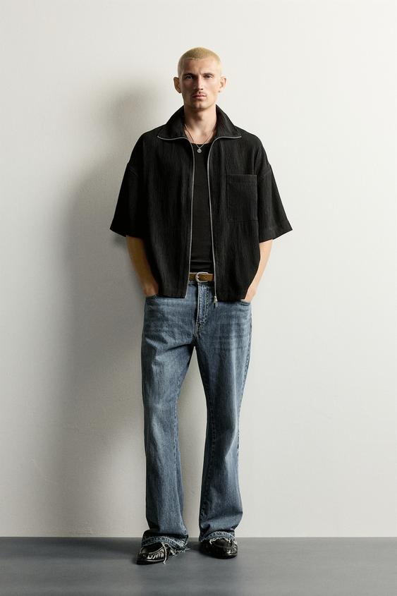 TEXTURED RELAXED FIT SHIRT - Black by Zara - Image 0