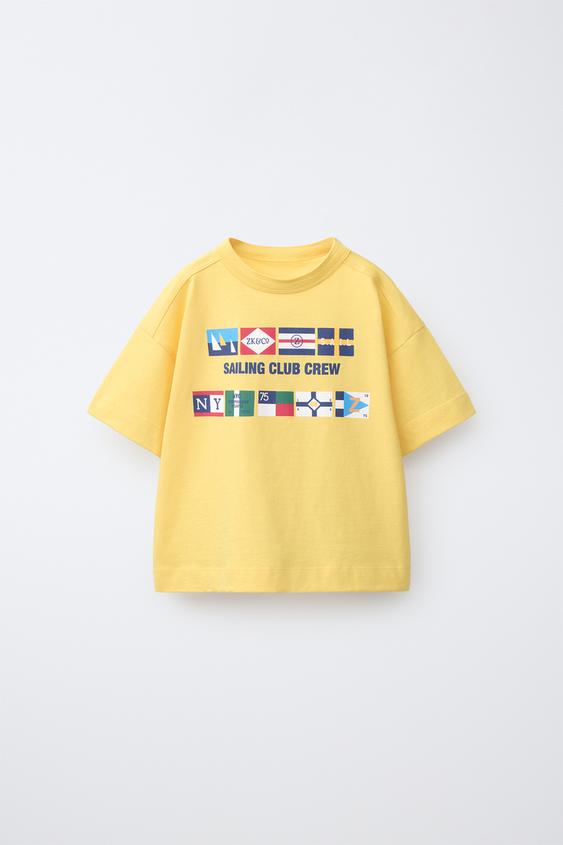 NAUTICAL FLAG T-SHIRT - Yellow by Zara - Image 0