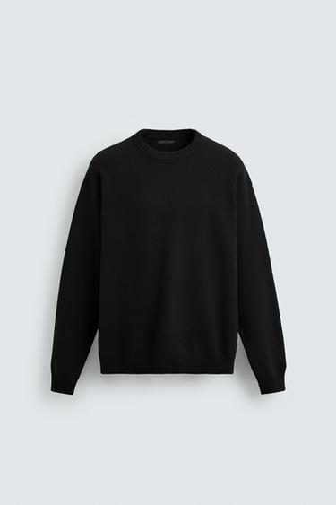 SOFT TEXTURED SWEATER - Black by Zara