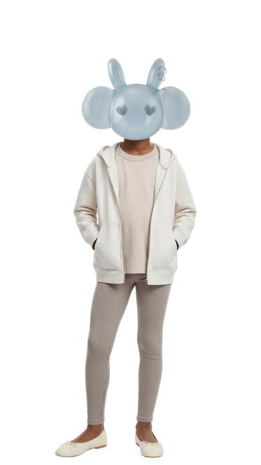 BASIC ZIP-UP HOODIE - Ecru by Zara