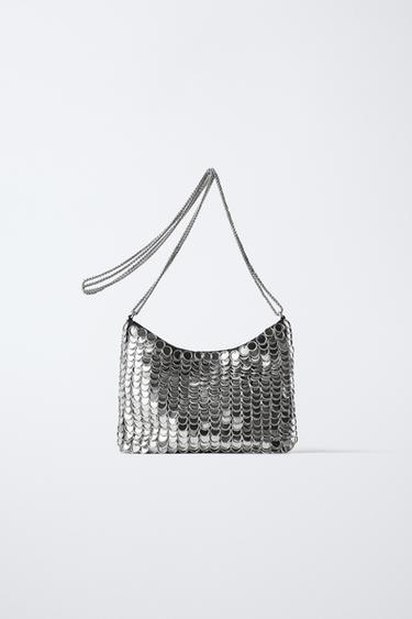METALLIC HANDBAG - Silver by Zara - Image 0