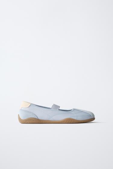 SPORTS BALLET FLATS - Blue by Zara