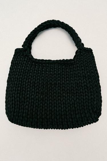 BRAIDED TOTE BAG - Black by Zara