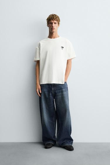 CONTRAST PATCH T-SHIRT - Oyster-white by Zara - Image 0