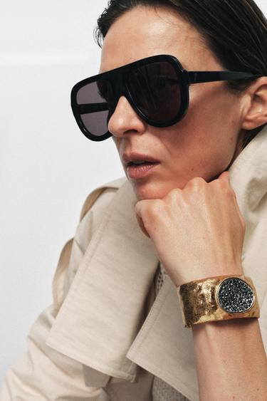 METALLIC SHIMMER BRACELET - Golden by Zara