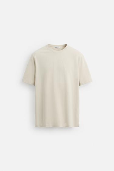 BASIC MEDIUM WEIGHT T-SHIRT - Light sand by Zara