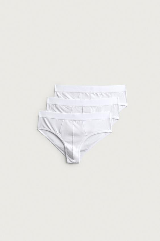 3-PACK OF BASIC BRIEFS - White by Zara - Image 0