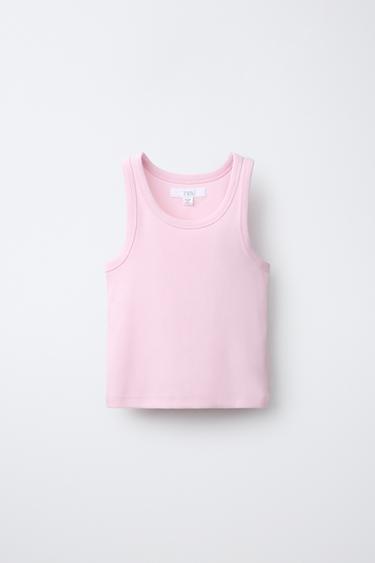 RIBBED RACERBACK T-SHIRT - Pink by Zara