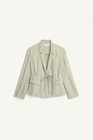 LIMITED EDITION FLUID BLAZER WITH POCKETS - Sea green by Zara