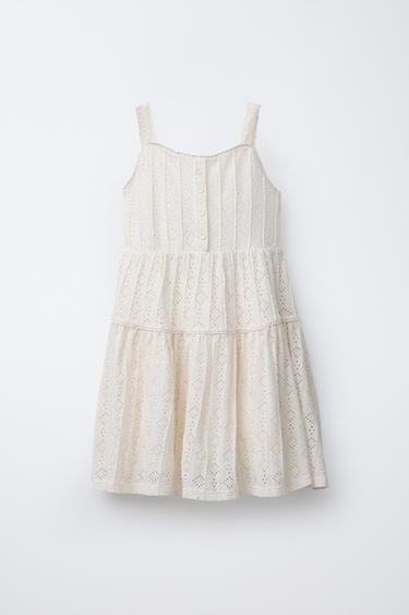 EMBROIDERED DRESS - Ecru by Zara - Image 0