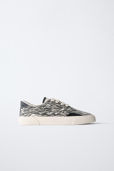 ANIMAL PRINT SNEAKERS - White by Zara - Image 0