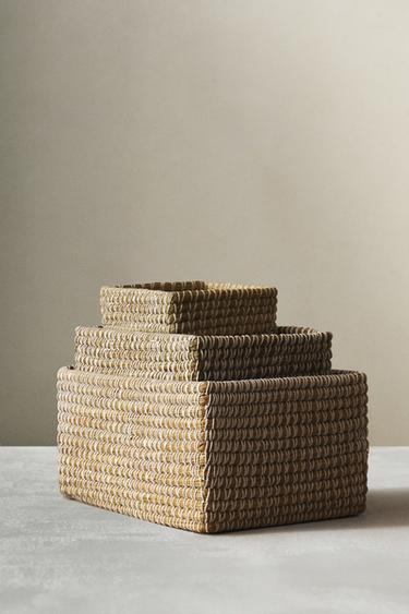 CONTRAST RECTANGULAR BASKET - Multicoloured by Zara