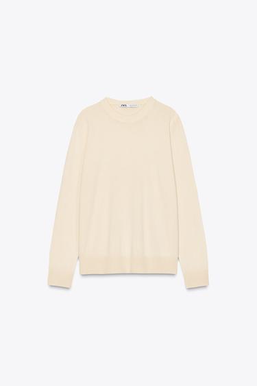 BASIC KNIT SWEATER - Ecru by Zara
