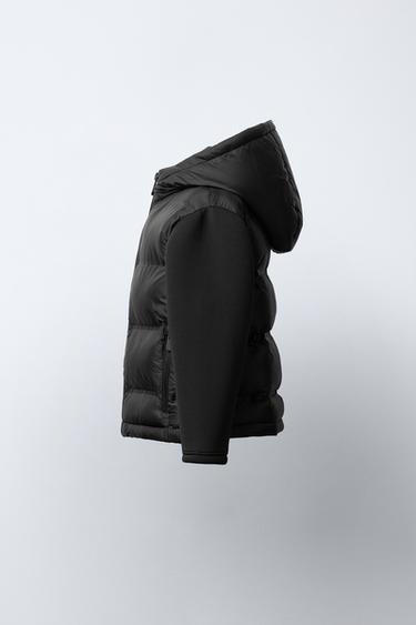 QUILTED CONTRAST JACKET - Black by Zara